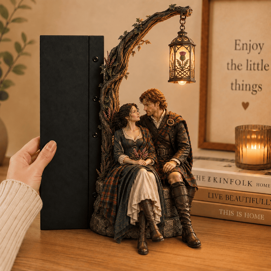 Premium OLD Bookshelf Figurines Lamp NTNA