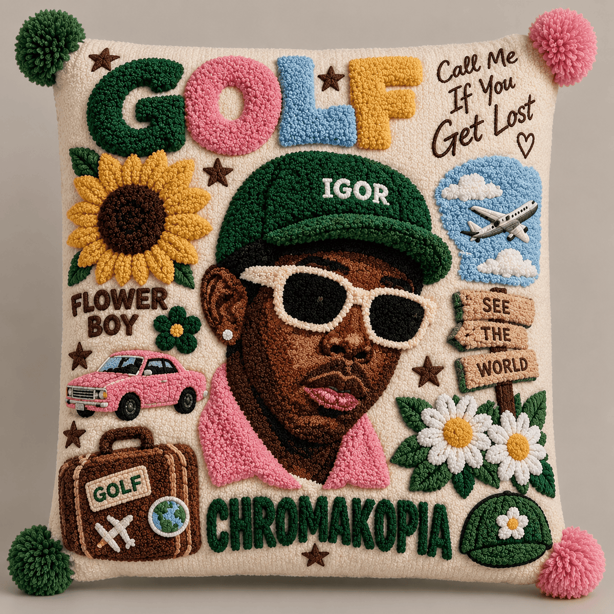 TTCT Tufted Sofa Cover & Pillow Set DNBN