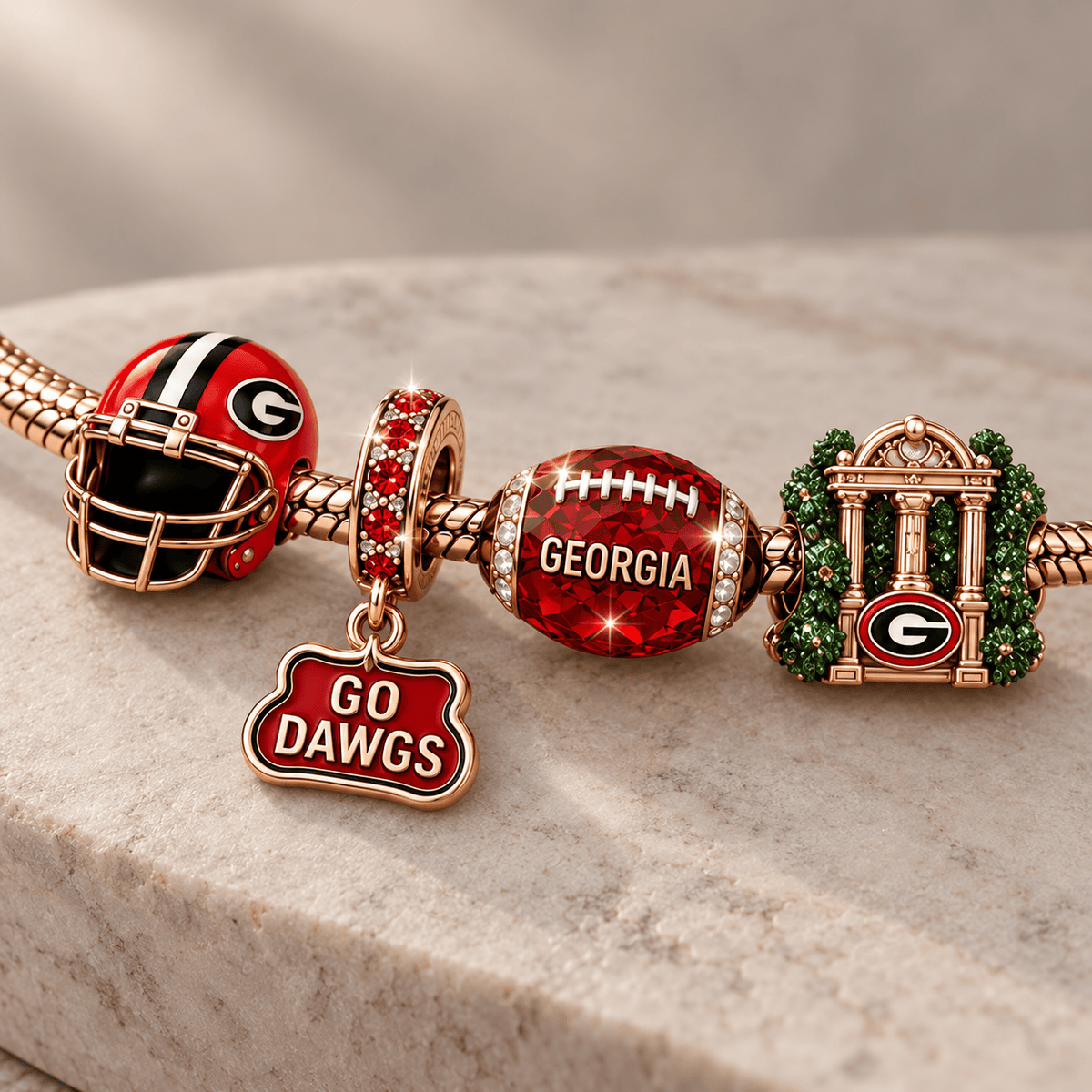 GGBD Rose Gold Charm Bracelet Set TMH