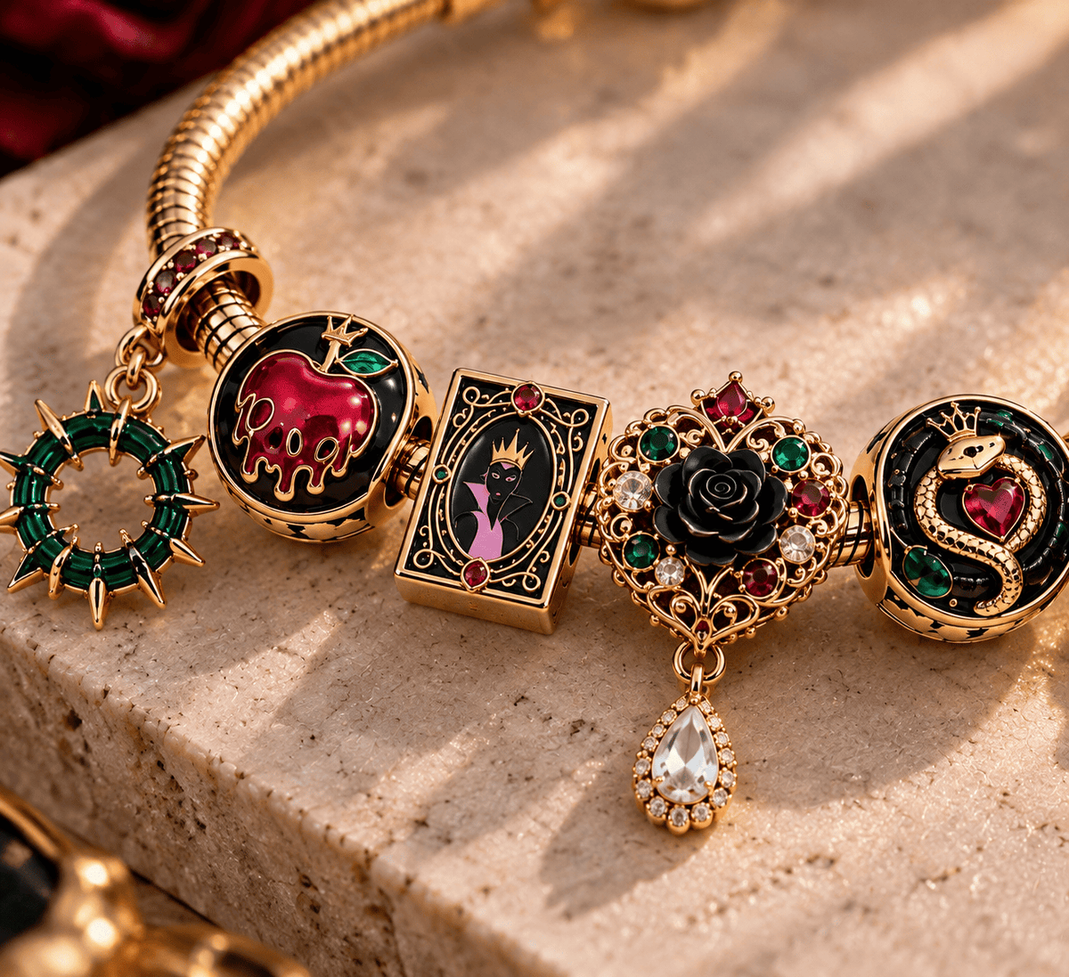 VLG Gold Charm Bracelet Set TTN