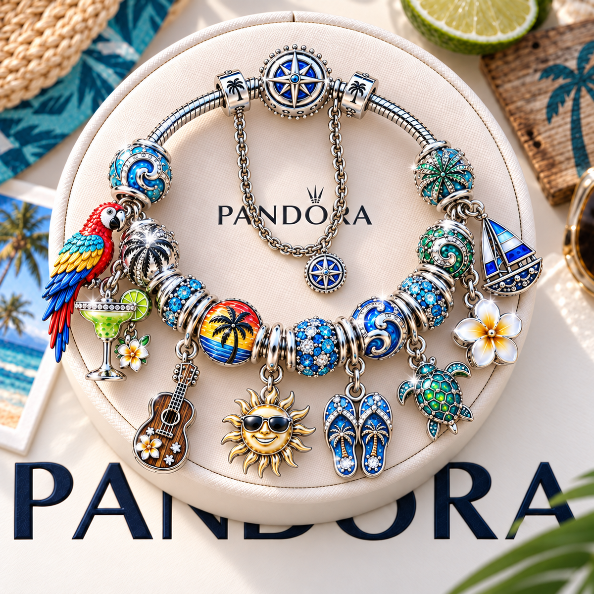 JBT Silver Charm Bracelet Set NTTB