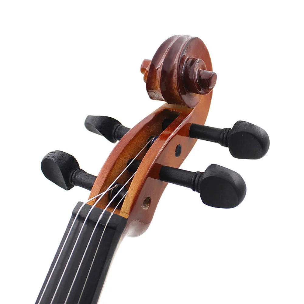 4/4 3/4 1/2 1/4 1/8 Acoustic Violin Natural Solid Wood Violin Fiddle With Carrying Case Bow Beginners Musical Instrument Gifts