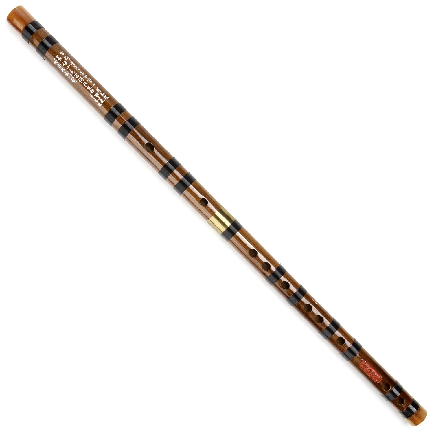 Bamboo Flute Chinese Dizi C Key Flute with Black Line Woodwind Musical Instrument