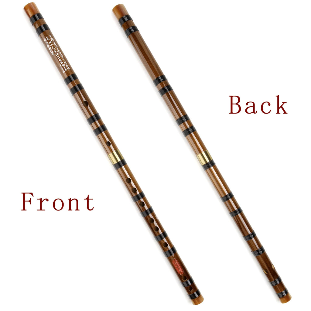 Bamboo Flute Chinese Dizi C Key Flute with Black Line Woodwind Musical Instrument