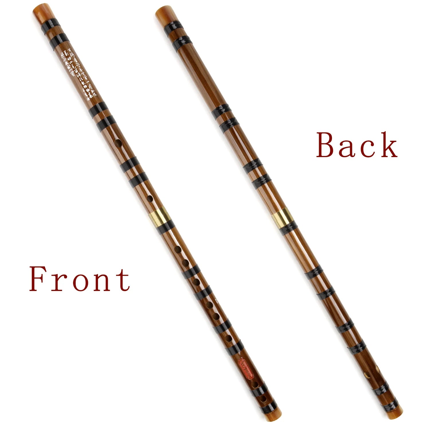 Bamboo Flute Chinese Dizi C Key Flute with Black Line Woodwind Musical Instrument