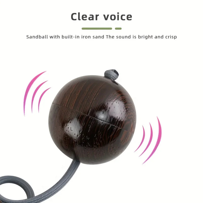 Rhythm Sand Ball Swing Ball Hand-Cranking Ball Kasaka Music Drum Double Wooden Ball Percussion Instrument