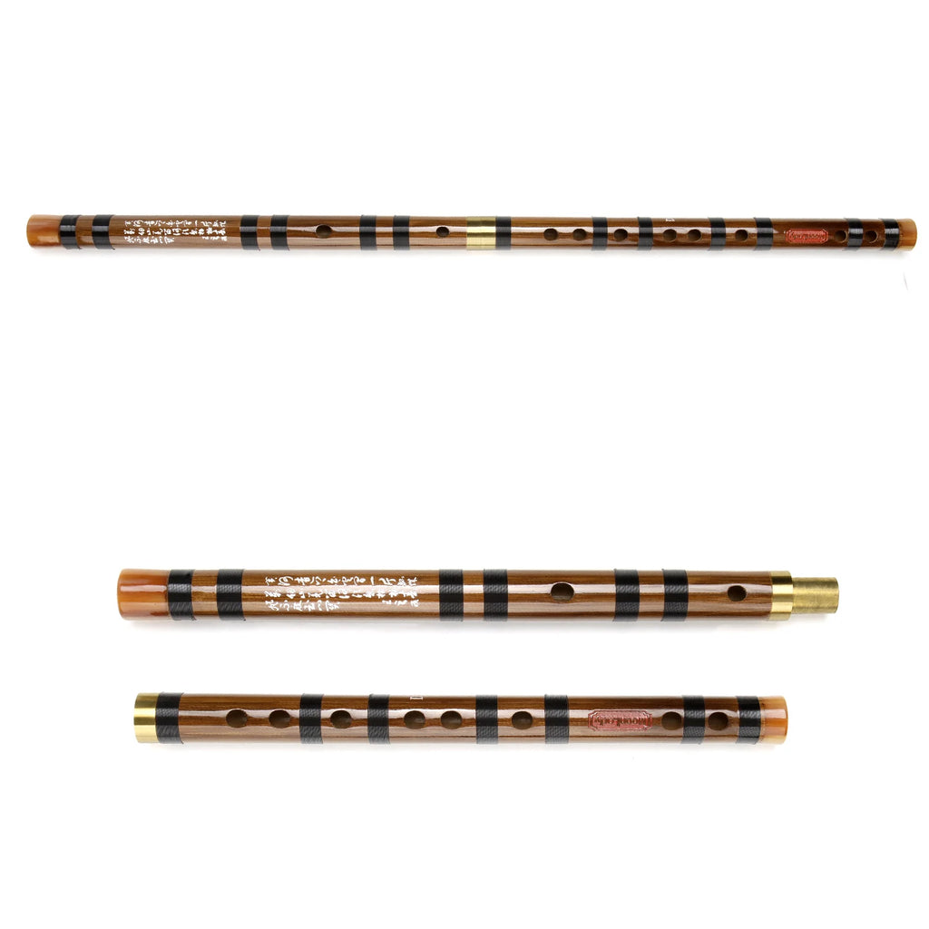 Bamboo Flute Chinese Dizi C Key Flute with Black Line Woodwind Musical Instrument